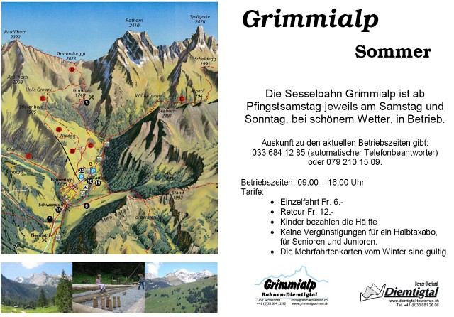 Sommerprospekt Grimmialp...